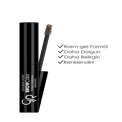 GOLDEN ROSE BROW COLOR TINTED EYEBROW MACARA 04 PC
