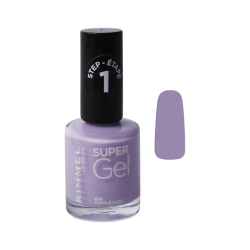 RIMMEL SUPER GEL NAIL POLISH 028-PURPLE HAZE 12ML
