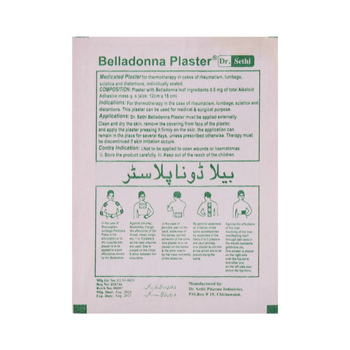 BELLADONNA PLASTER LOCAL