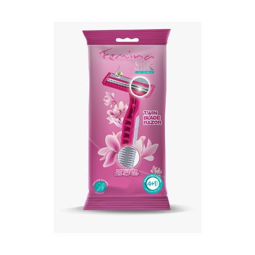 TREET FEMINA SILK TWIN BLADE RAZOR 4+1 POUCH