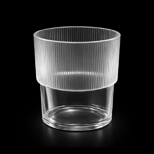 GLASS ACRYLIC FROSTED STACKABLE AC130 (Pack 6)