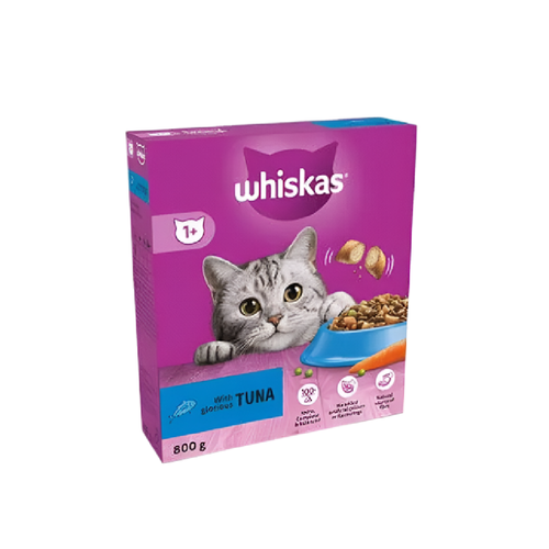 WHISKAS CAT FOOD TUNA 1+MONTH 800 GM