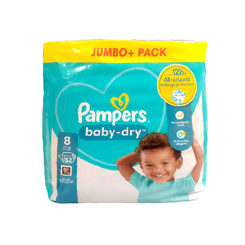 PAMPERS DIAPER BABY DRY NIGHT JUMBO 17-37 KG 52S