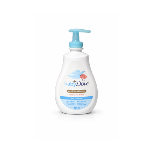 DOVE BABY WASH HEAD TO TOE RICH MOISTURE 400 ML