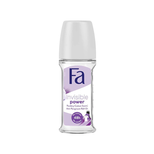 FA ROLL ON INVISIBLE POWER POWDERY COTTON SCENT 50 ML