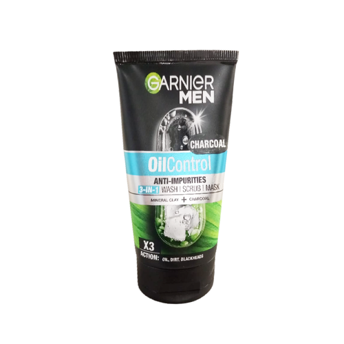 GARNIER TURBO LIGHT OIL CONTROL 3 IN 1 CHARCOAL FACE WASH 10