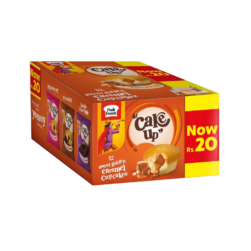 PEAK FREANS CAKE UP CARAMEL RS.20 PROMO 19.5 GM BOX 12PC